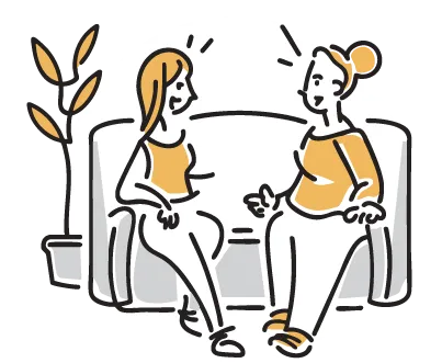会話する人のイラスト